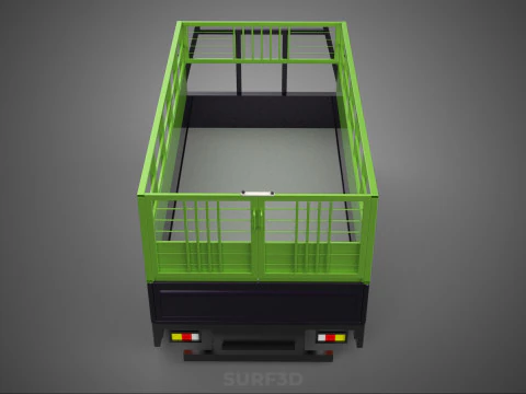 TRAY UTE PICKUP CAGE FLATBED TRUCK CARGO WAGON VAN LORRY BAKKIE 3D Model