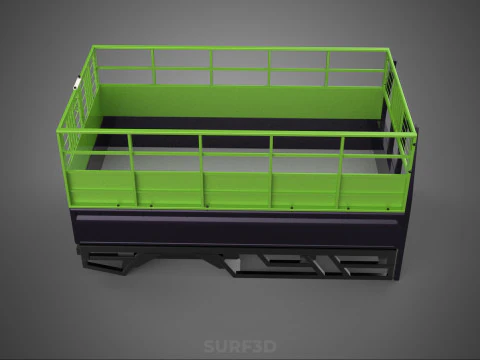 TRAY UTE PICKUP CAGE FLATBED TRUCK CARGO WAGON VAN LORRY BAKKIE 3D Model