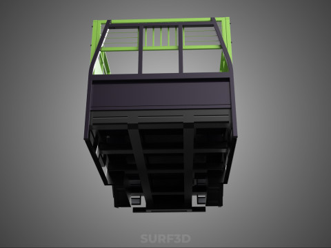 TRAY UTE PICKUP CAGE FLATBED TRUCK CARGO WAGON VAN LORRY BAKKIE 3D Model