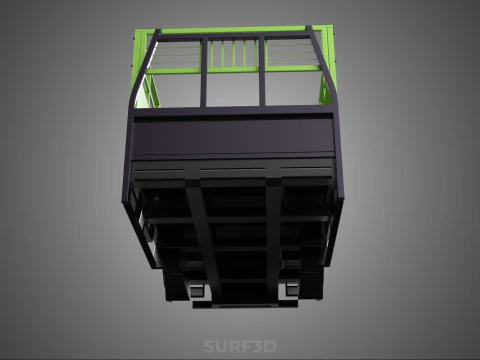 TRAY UTE PICKUP CAGE FLATBED TRUCK CARGO WAGON VAN LORRY BAKKIE 3D Model
