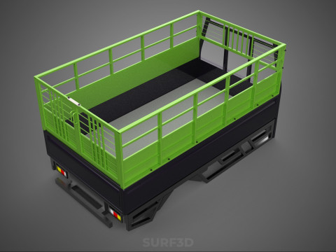 TRAY UTE PICKUP CAGE FLATBED TRUCK CARGO WAGON VAN LORRY BAKKIE 3D Model