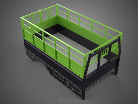 TRAY UTE PICKUP CAGE FLATBED TRUCK CARGO WAGON VAN LORRY BAKKIE 3D Model