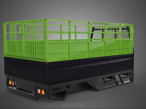 TRAY UTE PICKUP CAGE FLATBED TRUCK CARGO WAGON VAN LORRY BAKKIE 3D Model