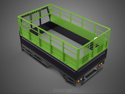 TRAY UTE PICKUP CAGE FLATBED TRUCK CARGO WAGON VAN LORRY BAKKIE 3D Model