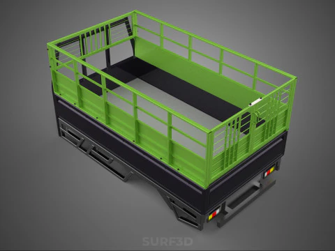 TRAY UTE PICKUP CAGE FLATBED TRUCK CARGO WAGON VAN LORRY BAKKIE 3D Model