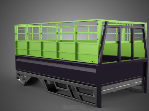 TRAY UTE PICKUP CAGE FLATBED TRUCK CARGO WAGON VAN LORRY BAKKIE 3D Model