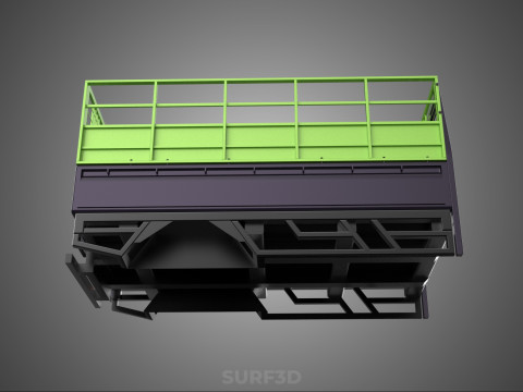 TRAY UTE PICKUP CAGE FLATBED TRUCK CARGO WAGON VAN LORRY BAKKIE 3D Model
