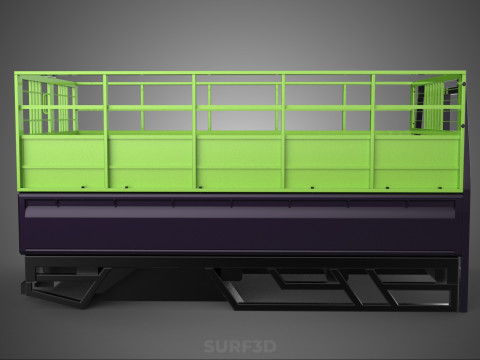TRAY UTE PICKUP CAGE FLATBED TRUCK CARGO WAGON VAN LORRY BAKKIE 3D Model