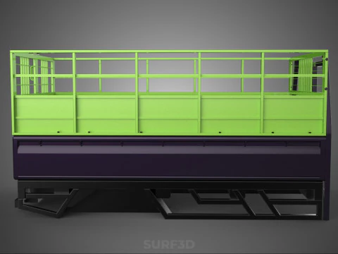TRAY UTE PICKUP CAGE FLATBED TRUCK CARGO WAGON VAN LORRY BAKKIE 3D Model