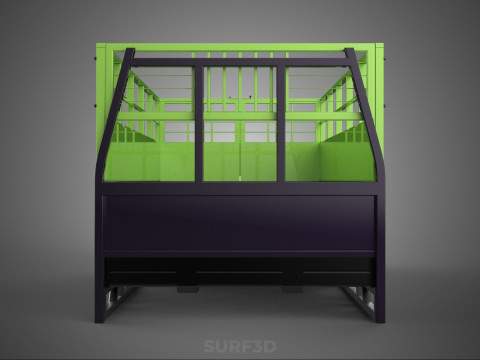 TRAY UTE PICKUP CAGE FLATBED TRUCK CARGO WAGON VAN LORRY BAKKIE 3D Model