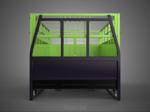 TRAY UTE PICKUP CAGE FLATBED TRUCK CARGO WAGON VAN LORRY BAKKIE 3D Model