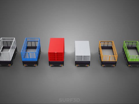 COLLECTION CAGE BAKKIE UTE PICKUP TRUCK TRANSPORT DELIVERY CARGO 3D Model