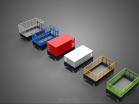 COLLECTION CAGE BAKKIE UTE PICKUP TRUCK TRANSPORT DELIVERY CARGO 3D Model