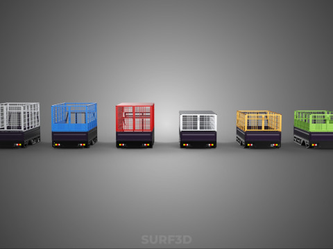 COLLECTION CAGE BAKKIE UTE PICKUP TRUCK TRANSPORT DELIVERY CARGO 3D Model