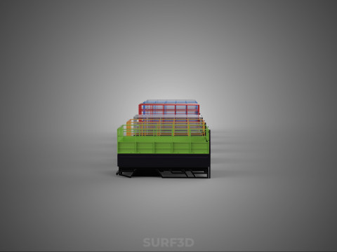 COLLECTION CAGE BAKKIE UTE PICKUP TRUCK TRANSPORT DELIVERY CARGO 3D Model