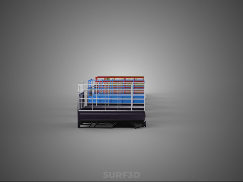 COLLECTION CAGE BAKKIE UTE PICKUP TRUCK TRANSPORT DELIVERY CARGO 3D Model