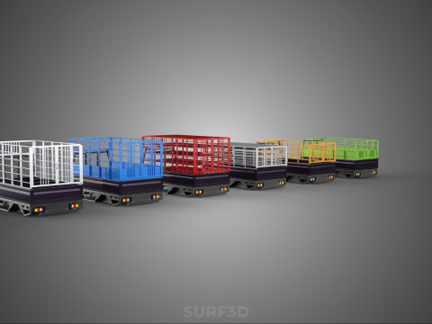 COLLECTION CAGE BAKKIE UTE PICKUP TRUCK TRANSPORT DELIVERY CARGO 3D Model