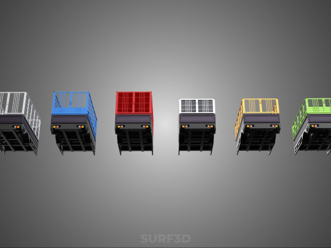 COLLECTION CAGE BAKKIE UTE PICKUP TRUCK TRANSPORT DELIVERY CARGO 3D Model