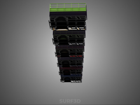 COLLECTION CAGE BAKKIE UTE PICKUP TRUCK TRANSPORT DELIVERY CARGO 3D Model