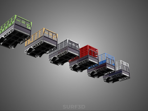 COLLECTION CAGE BAKKIE UTE PICKUP TRUCK TRANSPORT DELIVERY CARGO 3D Model
