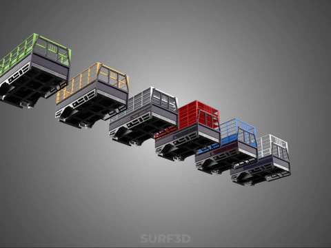 COLLECTION CAGE BAKKIE UTE PICKUP TRUCK TRANSPORT DELIVERY CARGO 3D Model