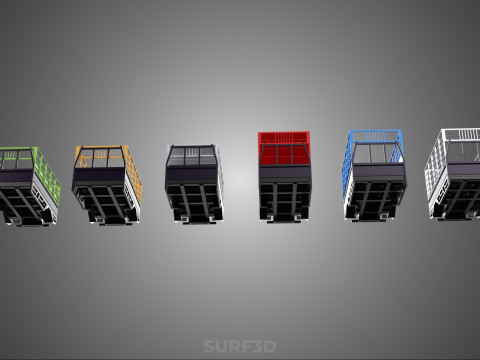 COLLECTION CAGE BAKKIE UTE PICKUP TRUCK TRANSPORT DELIVERY CARGO 3D Model