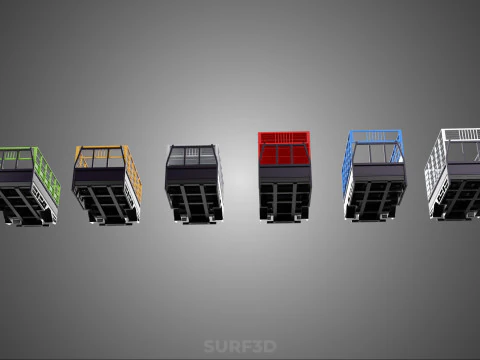 COLLECTION CAGE BAKKIE UTE PICKUP TRUCK TRANSPORT DELIVERY CARGO 3D Model