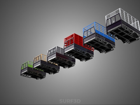 COLLECTION CAGE BAKKIE UTE PICKUP TRUCK TRANSPORT DELIVERY CARGO 3D Model