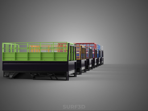 COLLECTION CAGE BAKKIE UTE PICKUP TRUCK TRANSPORT DELIVERY CARGO 3D Model