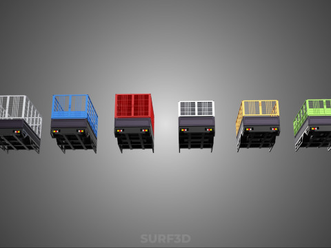COLLECTION CAGE BAKKIE UTE PICKUP TRUCK TRANSPORT DELIVERY CARGO 3D Model