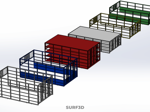 ALL TYPE UTILITY CAGE TRAY SUV UTE PICKUP TRUCK CAR LORRY VAN Model 3D