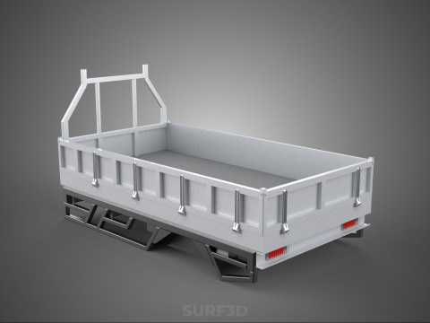 LOAD BODY DROP SIDE BED DUMP GATE DOOR PICKUP TRUCK WIDE DECK 3D Model