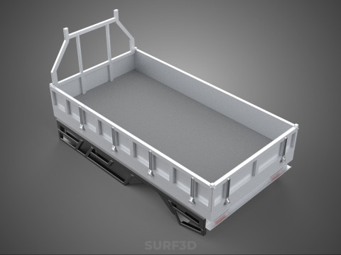 LOAD BODY DROP SIDE BED DUMP GATE DOOR PICKUP TRUCK WIDE DECK 3D Model