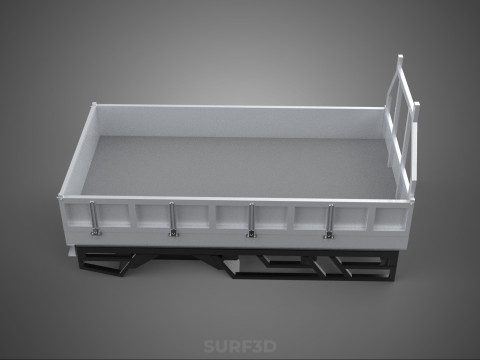 LOAD BODY DROP SIDE BED DUMP GATE DOOR PICKUP TRUCK WIDE DECK 3D Model