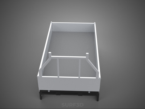 LOAD BODY DROP SIDE BED DUMP GATE DOOR PICKUP TRUCK WIDE DECK 3D Model