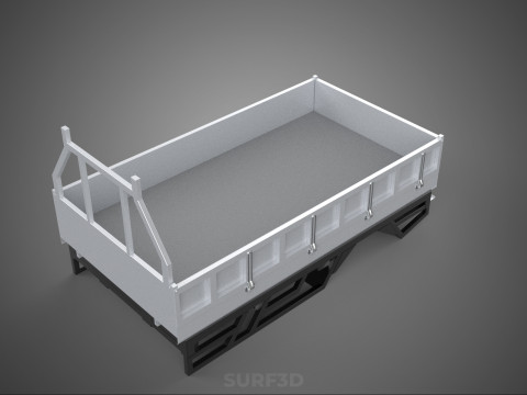 LOAD BODY DROP SIDE BED DUMP GATE DOOR PICKUP TRUCK WIDE DECK 3D Model