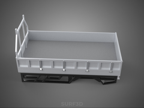 LOAD BODY DROP SIDE BED DUMP GATE DOOR PICKUP TRUCK WIDE DECK 3D Model