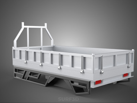 LOAD BODY DROP SIDE BED DUMP GATE DOOR PICKUP TRUCK WIDE DECK 3D Model