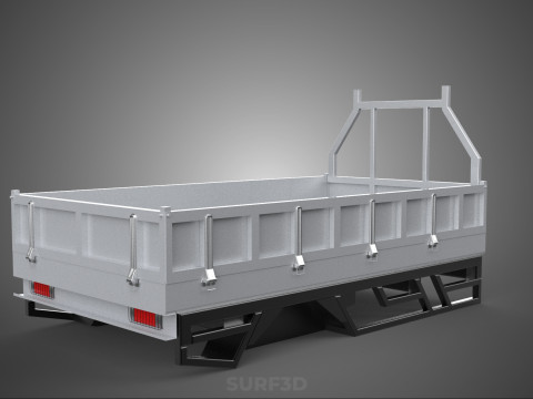 LOAD BODY DROP SIDE BED DUMP GATE DOOR PICKUP TRUCK WIDE DECK 3D Model