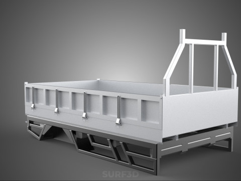 LOAD BODY DROP SIDE BED DUMP GATE DOOR PICKUP TRUCK WIDE DECK 3D Model