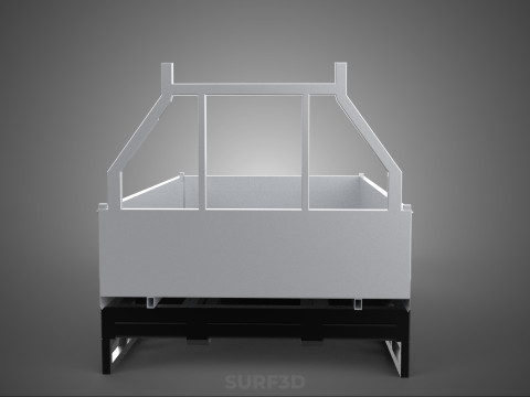 LOAD BODY DROP SIDE BED DUMP GATE DOOR PICKUP TRUCK WIDE DECK 3D Model