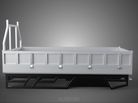 LOAD BODY DROP SIDE BED DUMP GATE DOOR PICKUP TRUCK WIDE DECK 3D Model