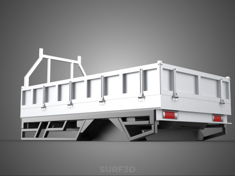 LOAD BODY DROP SIDE BED DUMP GATE DOOR PICKUP TRUCK WIDE DECK 3D Model