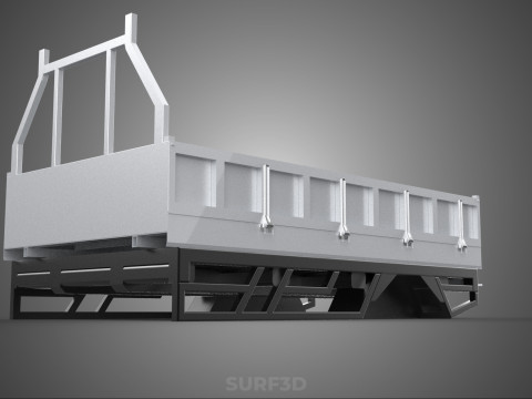 LOAD BODY DROP SIDE BED DUMP GATE DOOR PICKUP TRUCK WIDE DECK 3D Model
