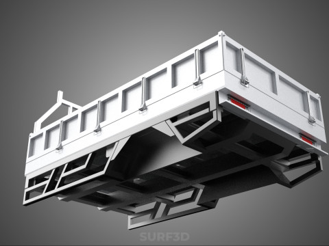 LOAD BODY DROP SIDE BED DUMP GATE DOOR PICKUP TRUCK WIDE DECK 3D Model