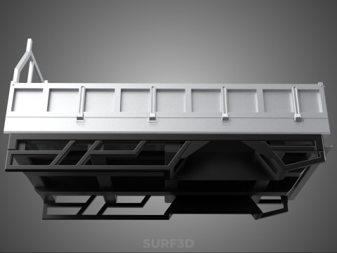 LOAD BODY DROP SIDE BED DUMP GATE DOOR PICKUP TRUCK WIDE DECK 3D Model