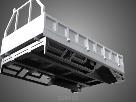 LOAD BODY DROP SIDE BED DUMP GATE DOOR PICKUP TRUCK WIDE DECK 3D Model