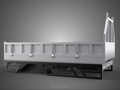 LOAD BODY DROP SIDE BED DUMP GATE DOOR PICKUP TRUCK WIDE DECK 3D Model
