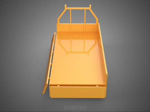 FLATDECK FLATBED DROP SIDE LOAD BED BODY DOOR GATE PICKUP TRUCK 3Dモデル