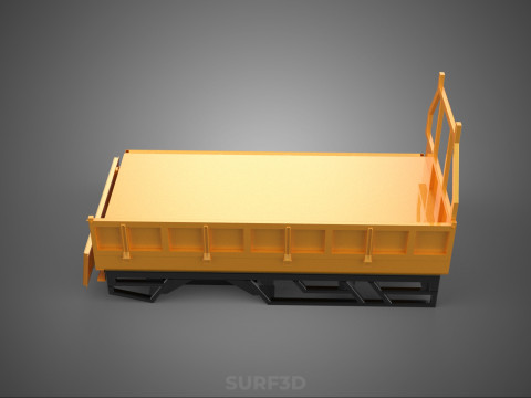FLATDECK FLATBED DROP SIDE LOAD BED BODY DOOR GATE PICKUP TRUCK 3Dモデル